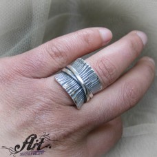 Сребърен дамски пръстен "Възел" R-783